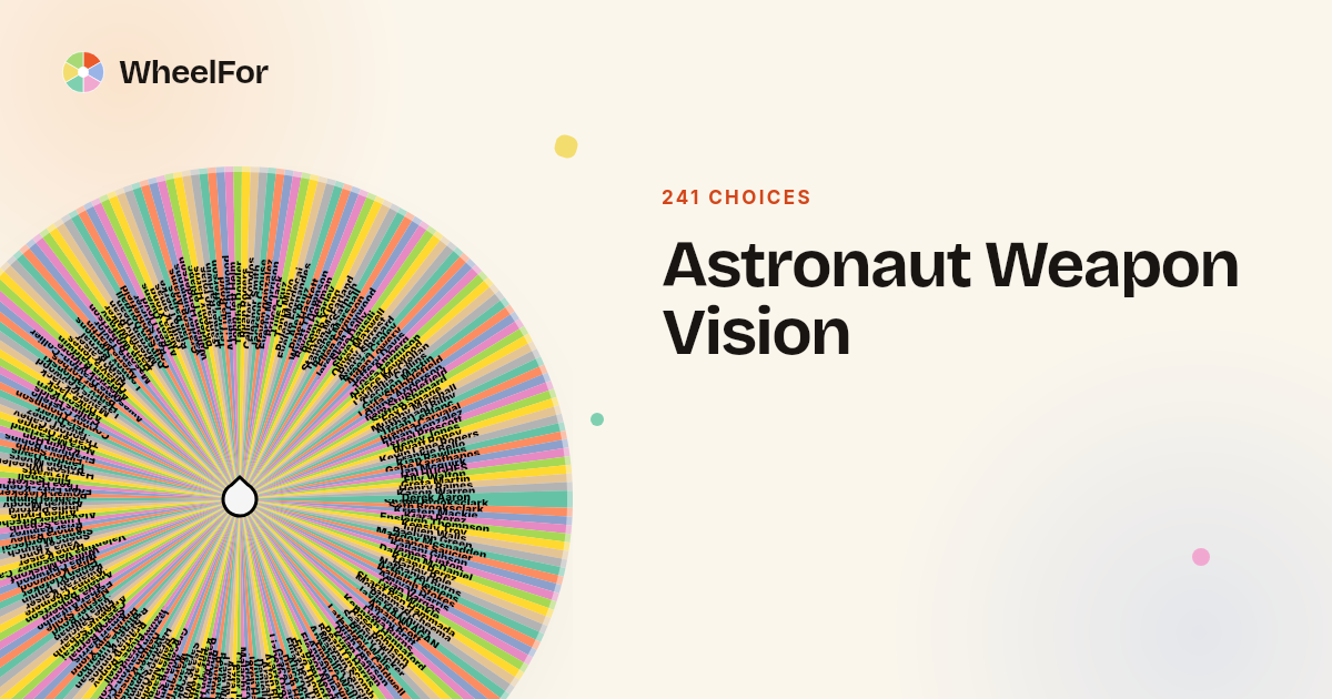Astronaut Weapon Vision Wheel | WheelFor