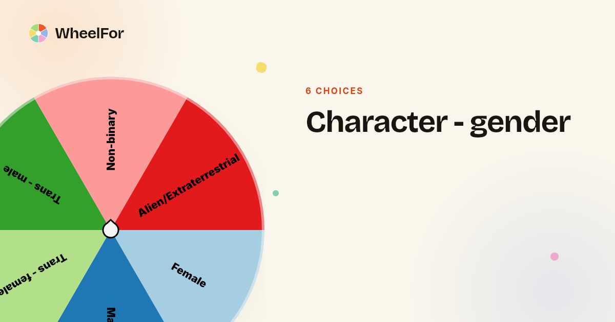 Character - gender Wheel | WheelFor