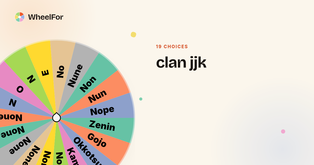 clan jjk Wheel | WheelFor