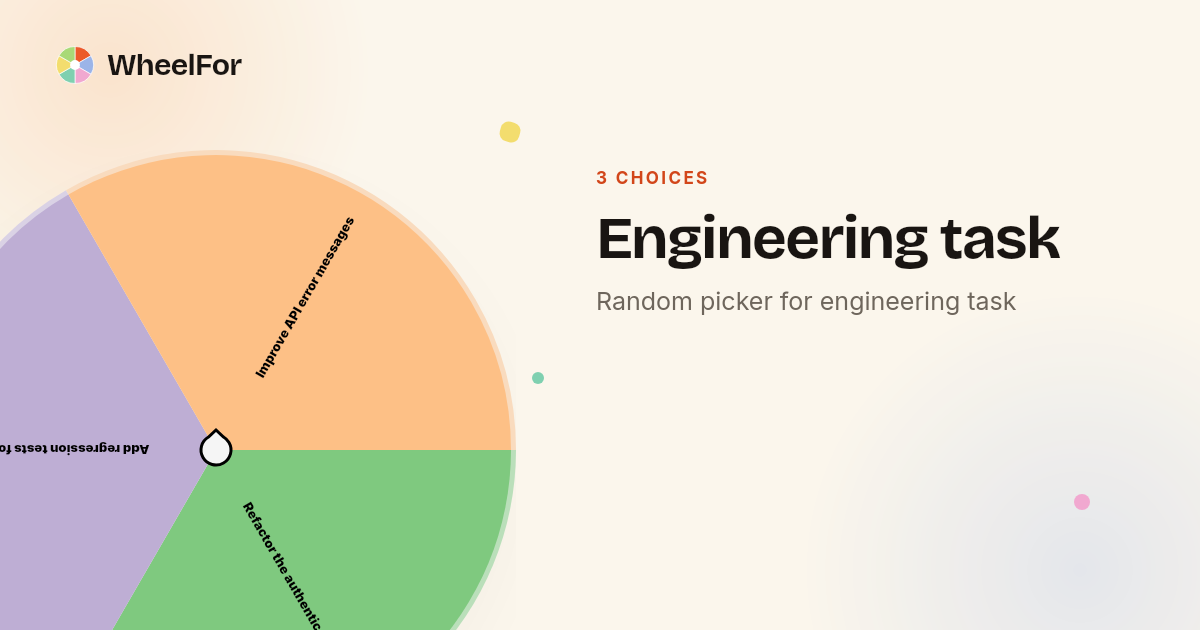 Engineering task Wheel | WheelFor
