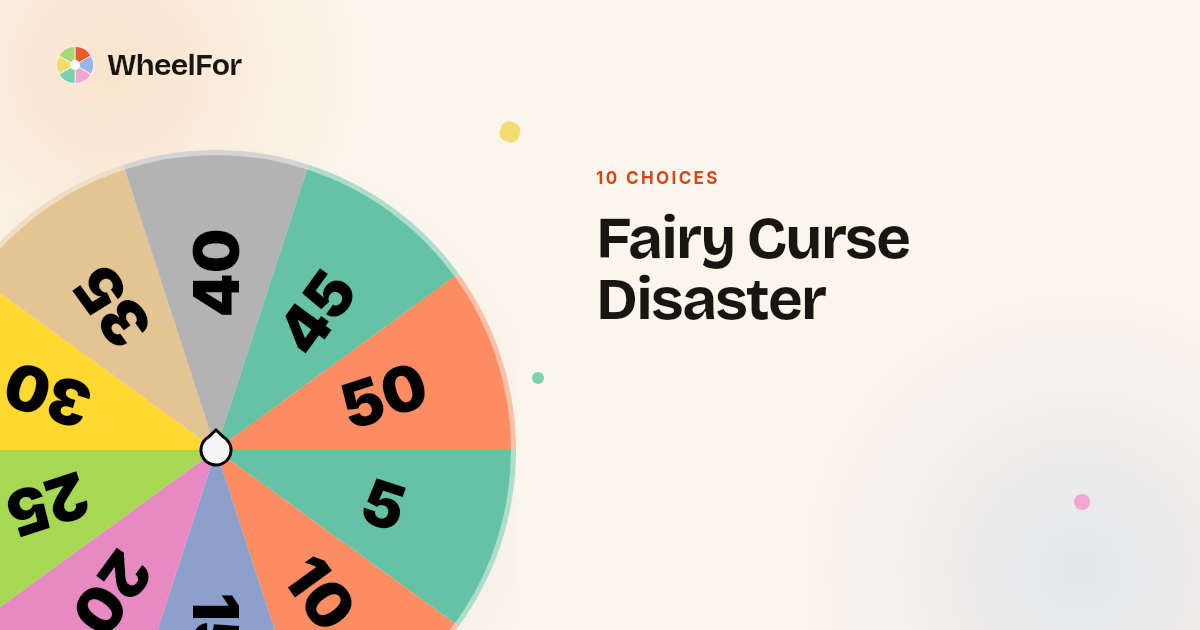 Fairy Curse Disaster Wheel | WheelFor