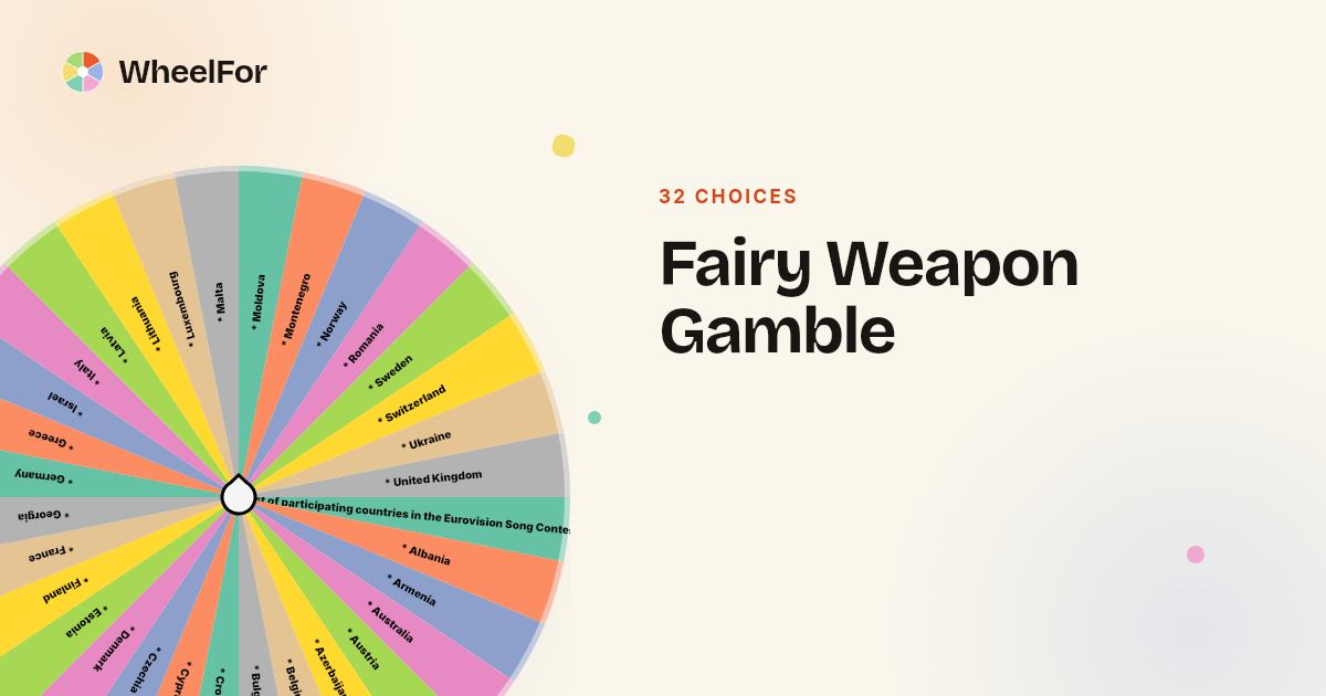 Fairy Weapon Gamble Wheel | WheelFor