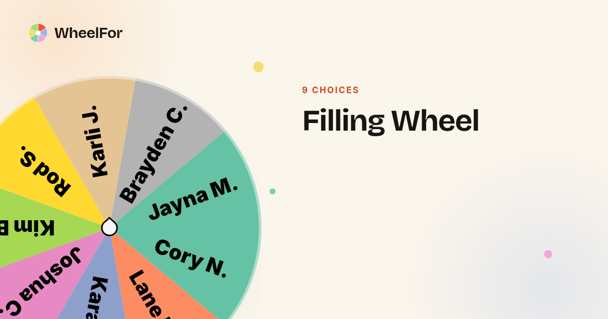 Filling Wheel | WheelFor