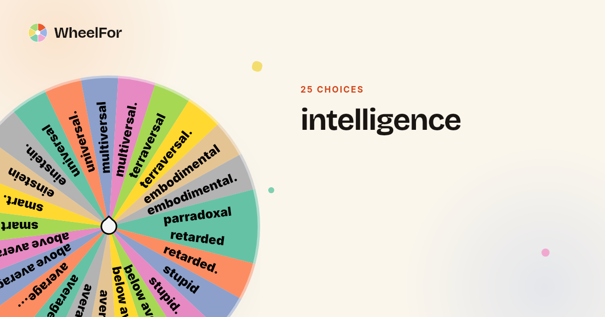 intelligence Wheel | WheelFor