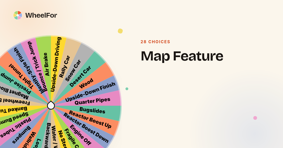 Map Feature Wheel | WheelFor