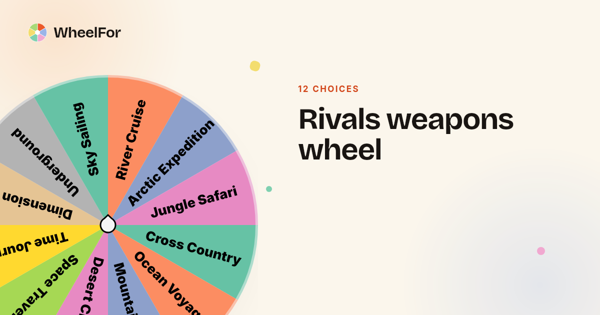 Rivals weapons wheel | WheelFor