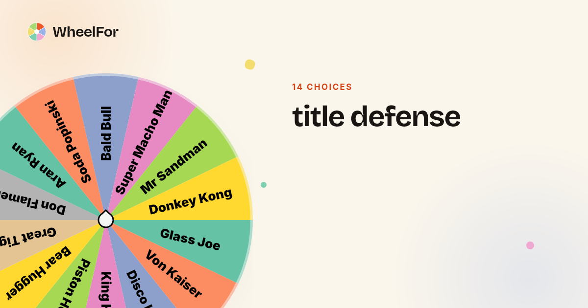 title defense Wheel | WheelFor